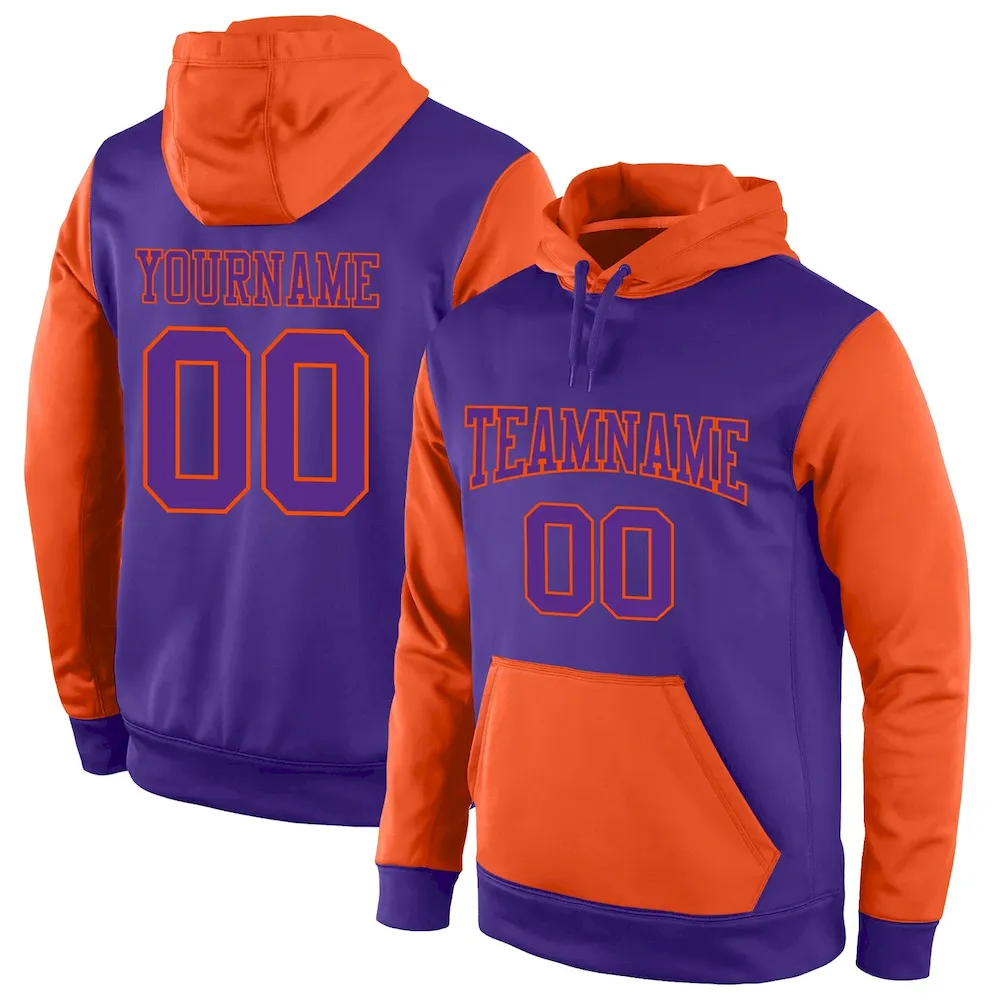 purple_0179.webp Custom Stitched Purple Purple-Orange Sports Pullover Sweatshirt Hoodie - Image 1